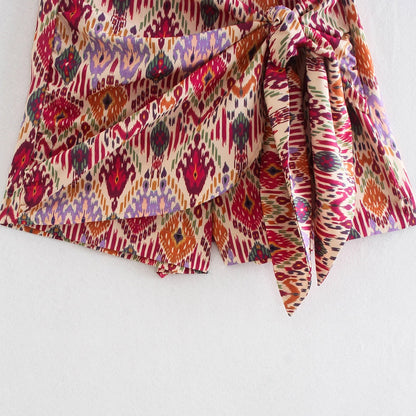 Boho Knotted Totem Print Skirt - Top Boho