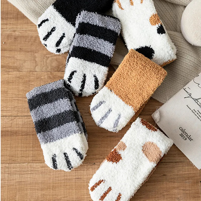 Paw Pattern Warm Socks - Top Boho