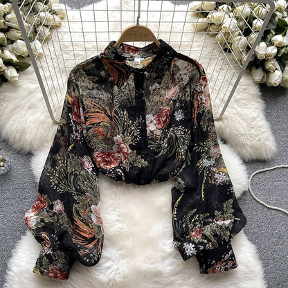 Boho Chiffon Floral Blouse - Top Boho