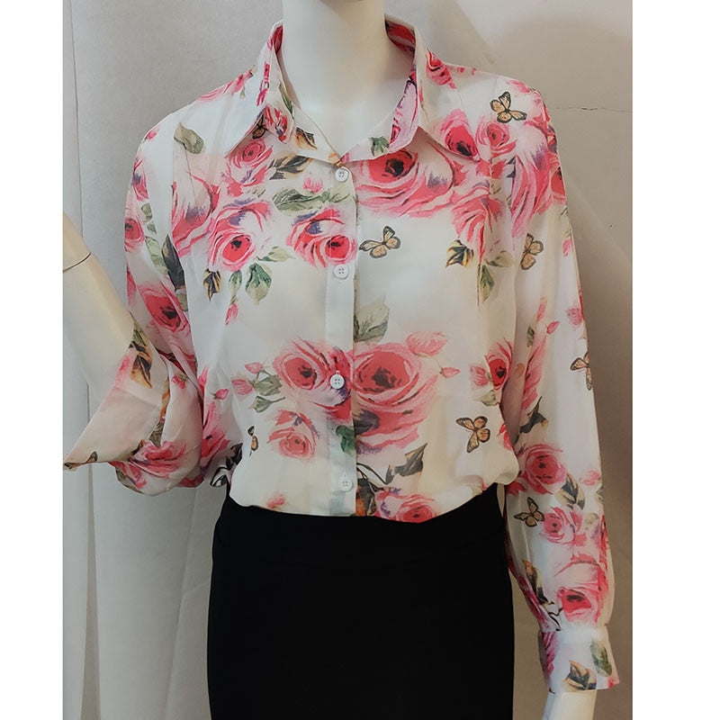 Boho Chiffon Floral Blouse - Top Boho