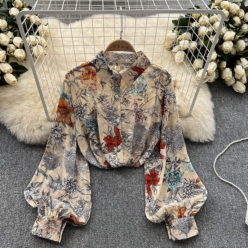 Boho Chiffon Floral Blouse - Top Boho