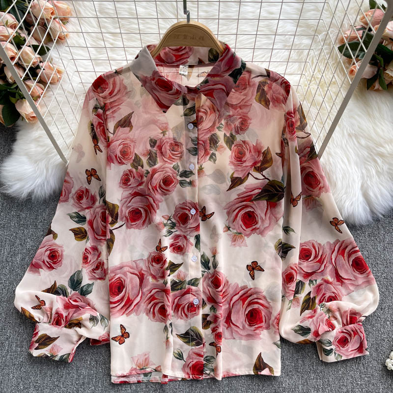 Boho Chiffon Floral Blouse - Top Boho