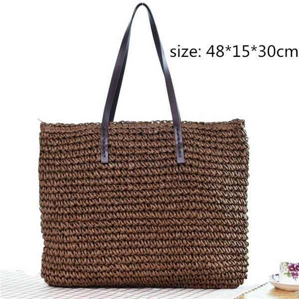 Handmade Woven Straw Beach Bags - Top Boho