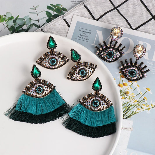 Boho Evil Eye Dangle Earrings - Top Boho