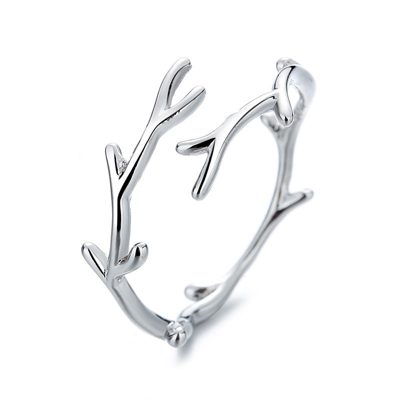 Elegant Branch Silver Ring - Top Boho