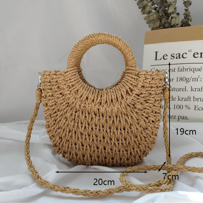 Handmade Woven Straw Beach Bags - Top Boho