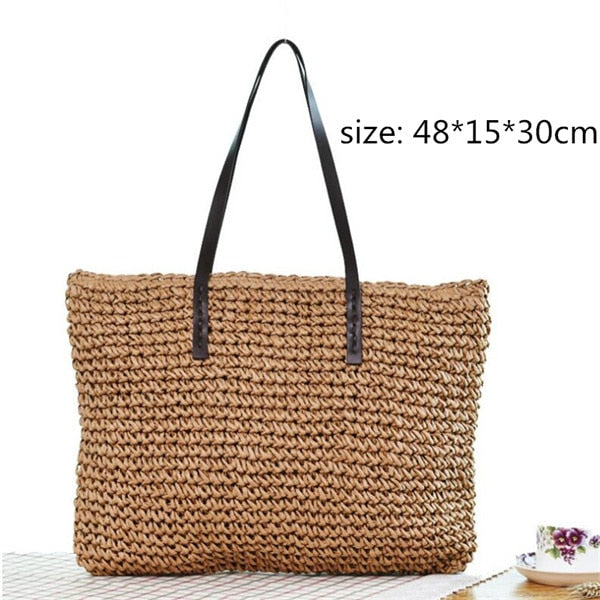 Handmade Woven Straw Beach Bags - Top Boho