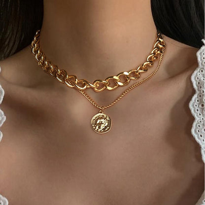 Boho Multi Layered Coin Pendant Necklaces - Top Boho