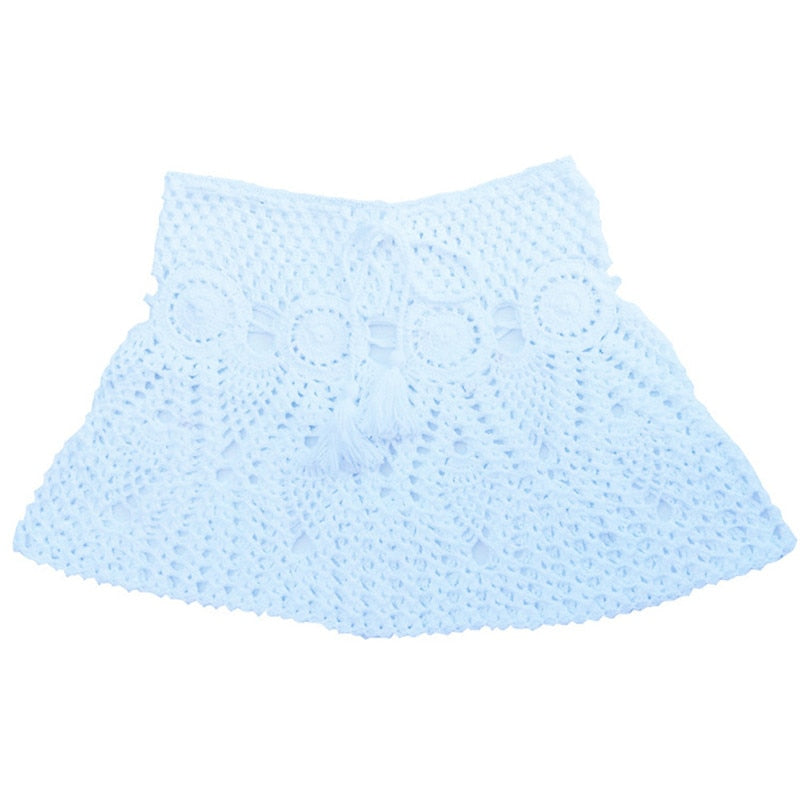Boho Chic Crochet Mini Skirt - Top Boho