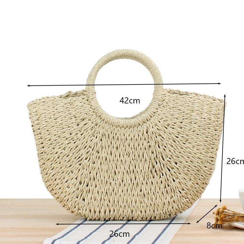 Handmade Woven Straw Beach Bags - Top Boho