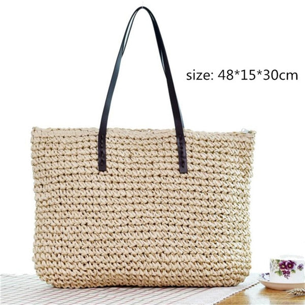 Handmade Woven Straw Beach Bags - Top Boho