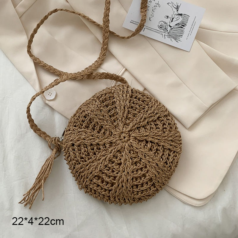 Handmade Woven Straw Beach Bags - Top Boho