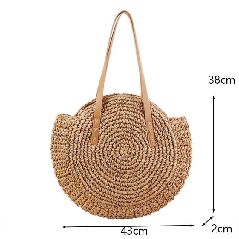 Handmade Woven Straw Beach Bags - Top Boho