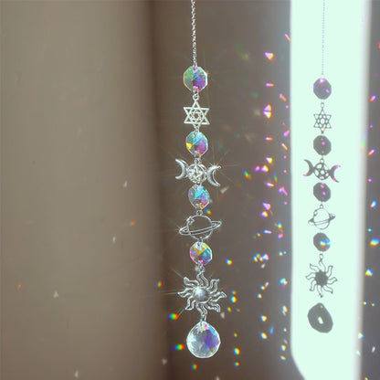 Crystal Wind Chime Rainbow Prisms Pendant - Top Boho