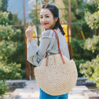 Handmade Woven Straw Beach Bags - Top Boho