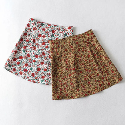 Boho Floral Print Mini Skirt - Top Boho