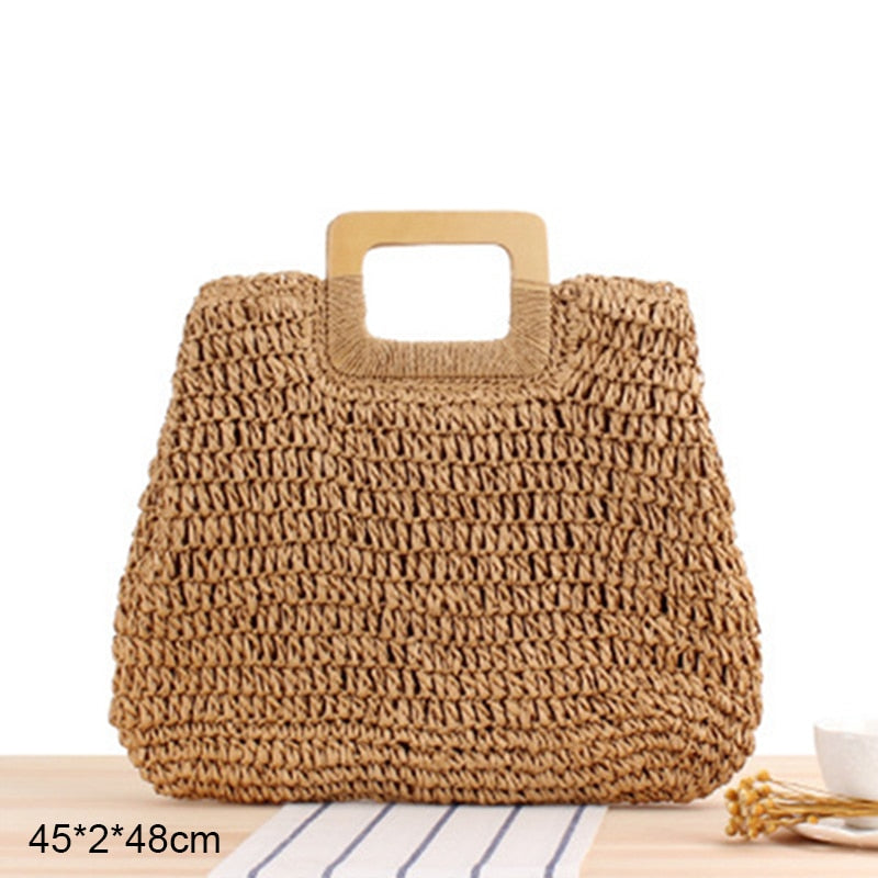 Handmade Woven Straw Beach Bags - Top Boho