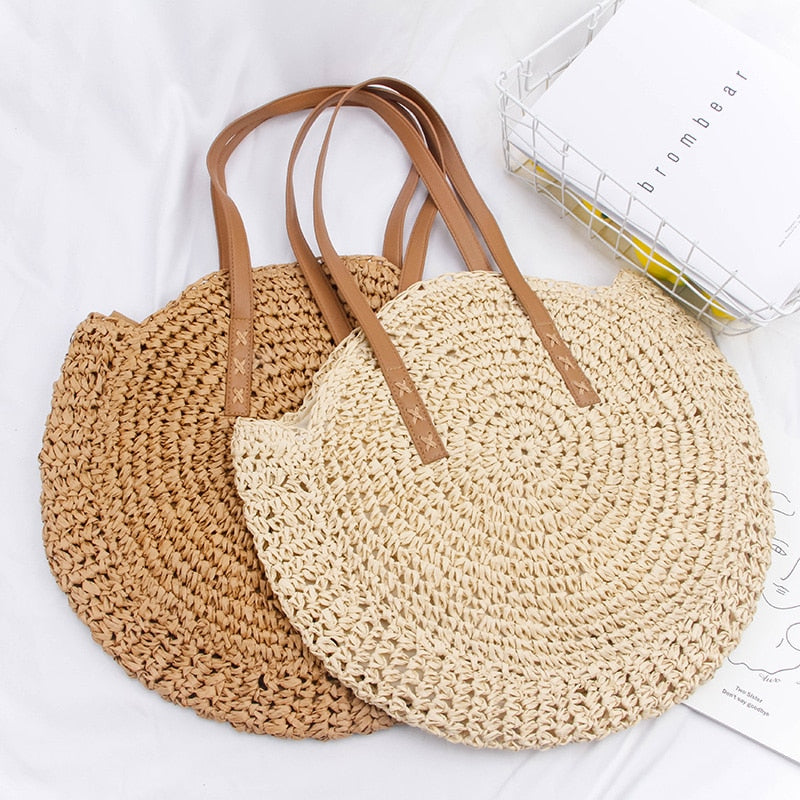 Handmade Woven Straw Beach Bags - Top Boho