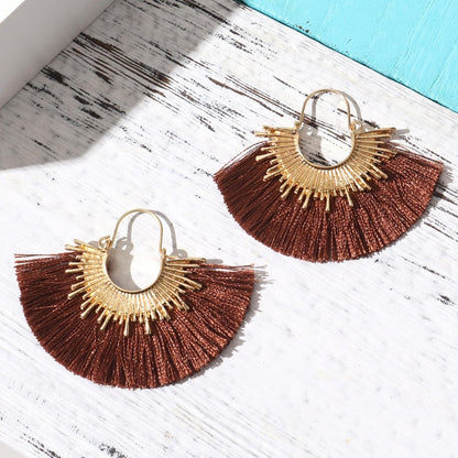 Boho Irregular Round Tassel Earrings - Top Boho