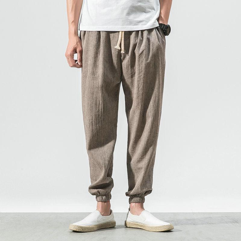 Boho Linen-Cotton Harem Pants