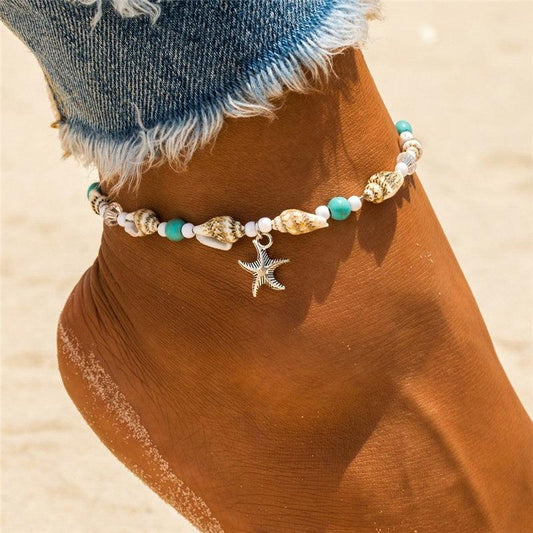 Handmade Bohemian Starfish Anklets for Women - Top Boho