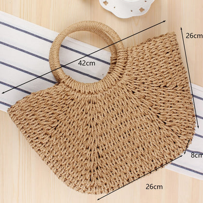 Handmade Woven Straw Beach Bags - Top Boho