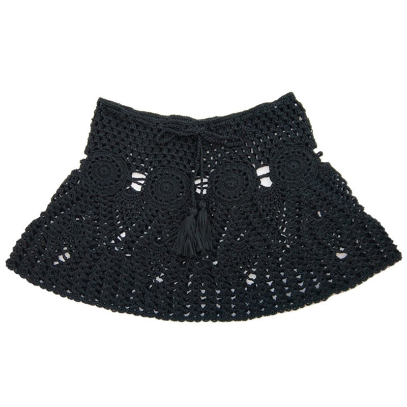 Boho Chic Crochet Mini Skirt - Top Boho