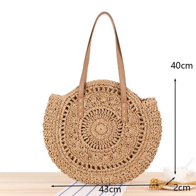 Handmade Woven Straw Beach Bags - Top Boho