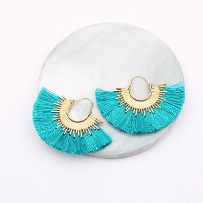 Boho Irregular Round Tassel Earrings - Top Boho