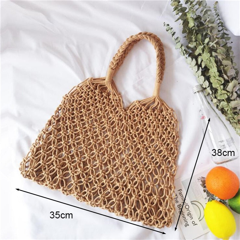 Handmade Woven Straw Beach Bags - Top Boho