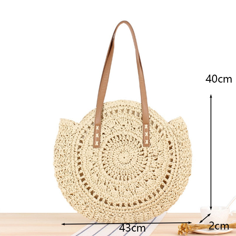 Handmade Woven Straw Beach Bags - Top Boho