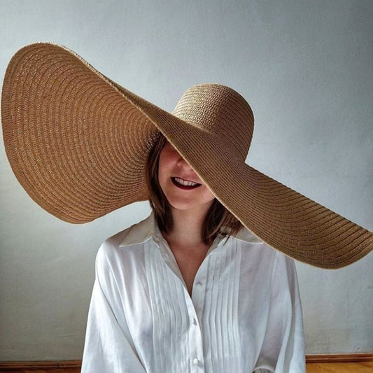 Foldable Women's Oversized Beach Hat - Top Boho