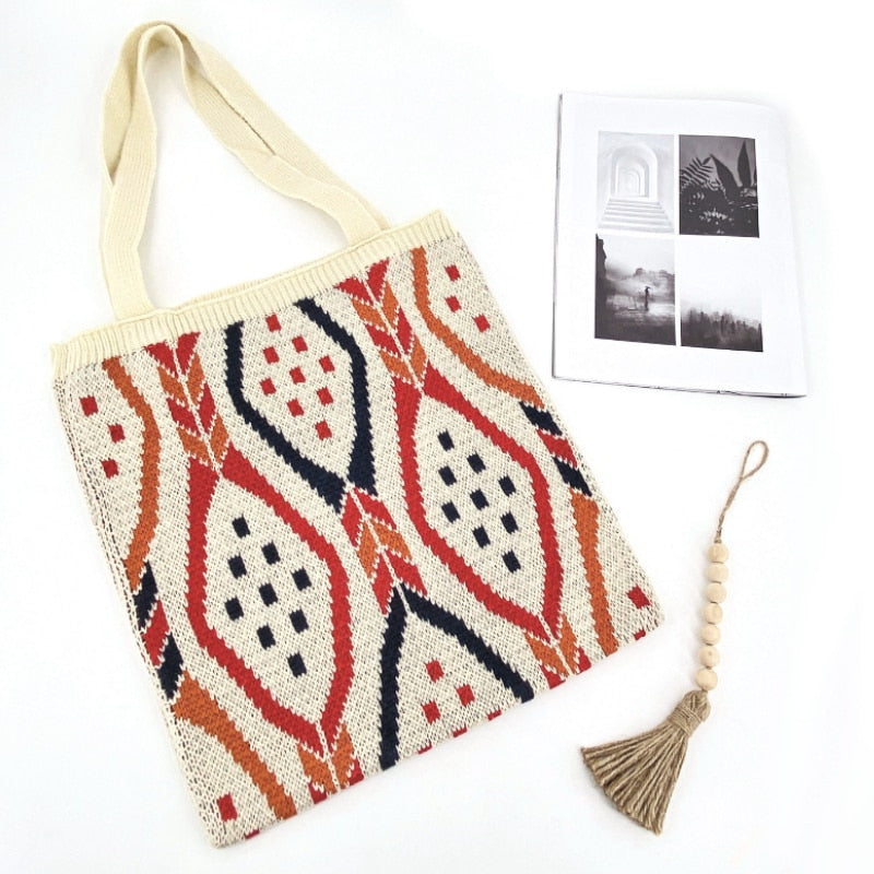 Boho Chic Crochet Tote Bag - Top Boho