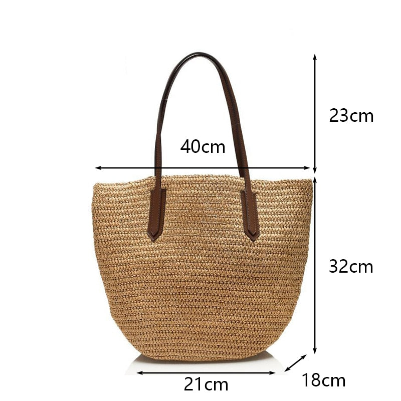 Handmade Woven Straw Beach Bags - Top Boho