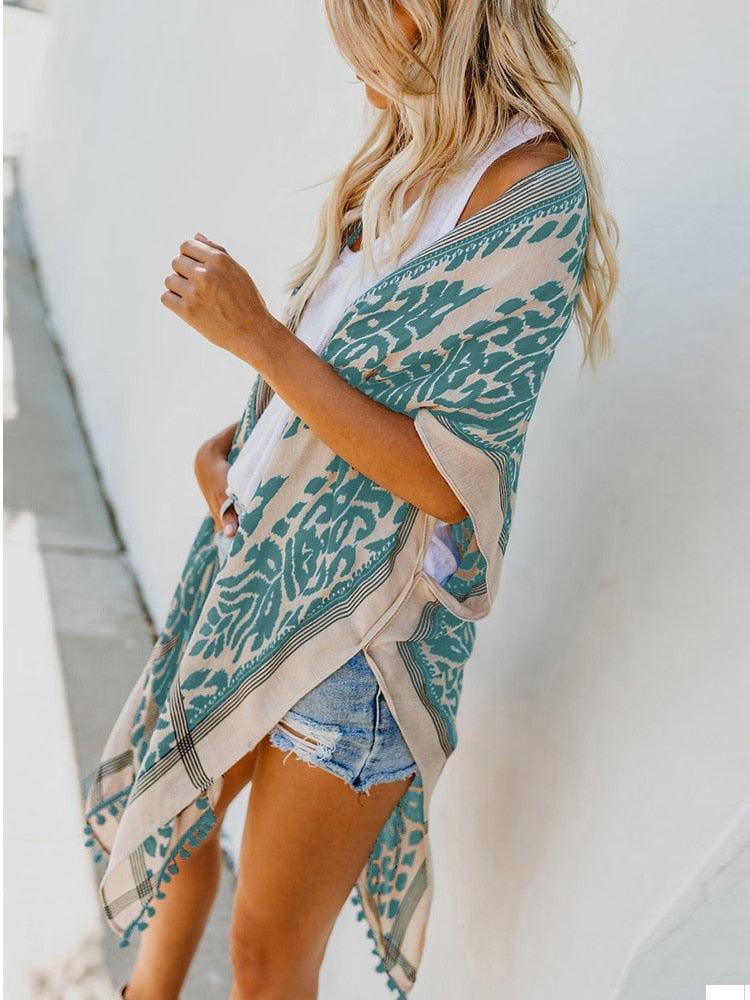 Boho Printed Pattern Cardigan - Top Boho