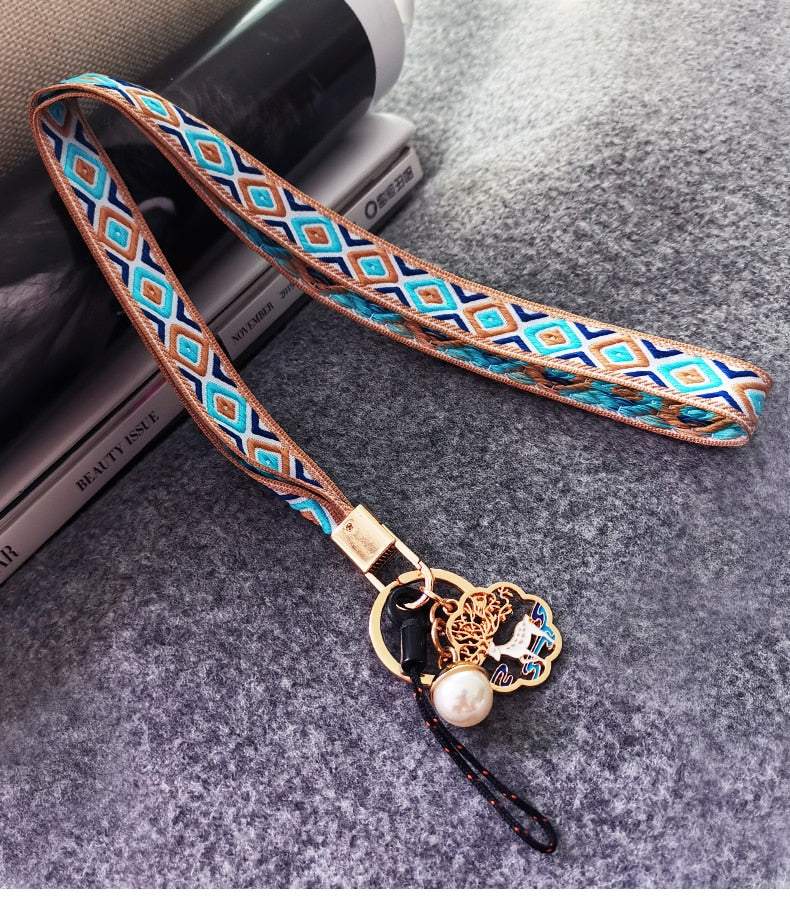 Ethnic Pattern Phone Lanyard - Top Boho