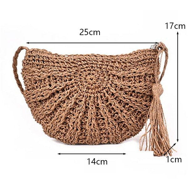 Handmade Woven Straw Beach Bags - Top Boho