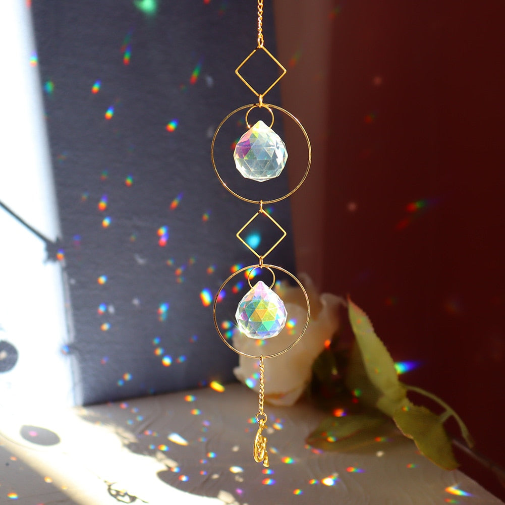 Crystal Wind Chime Rainbow Prisms Pendant - Top Boho