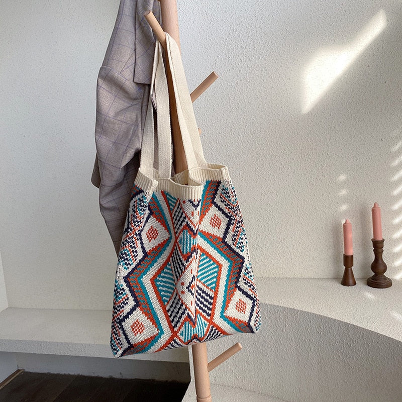 Boho Chic Crochet Tote Bag - Top Boho