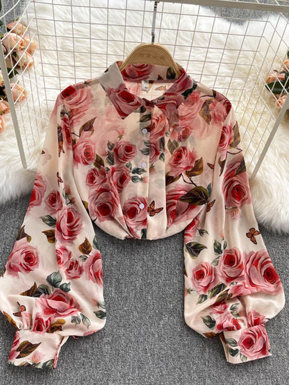 Boho Chiffon Floral Blouse - Top Boho