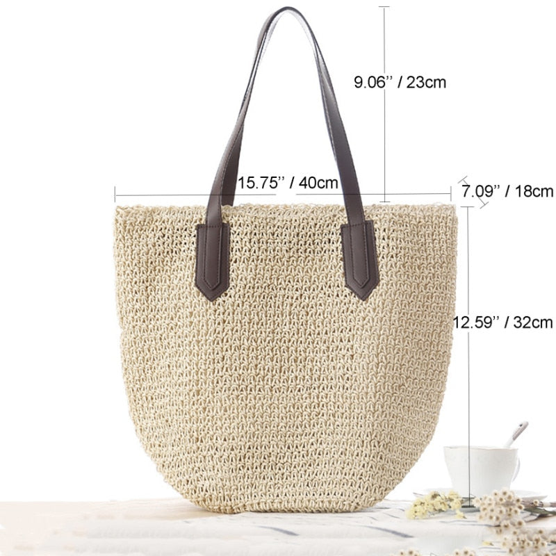 Handmade Woven Straw Beach Bags - Top Boho