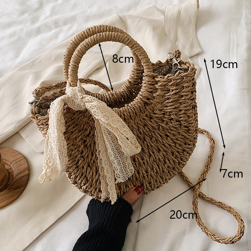 Handmade Woven Straw Beach Bags - Top Boho