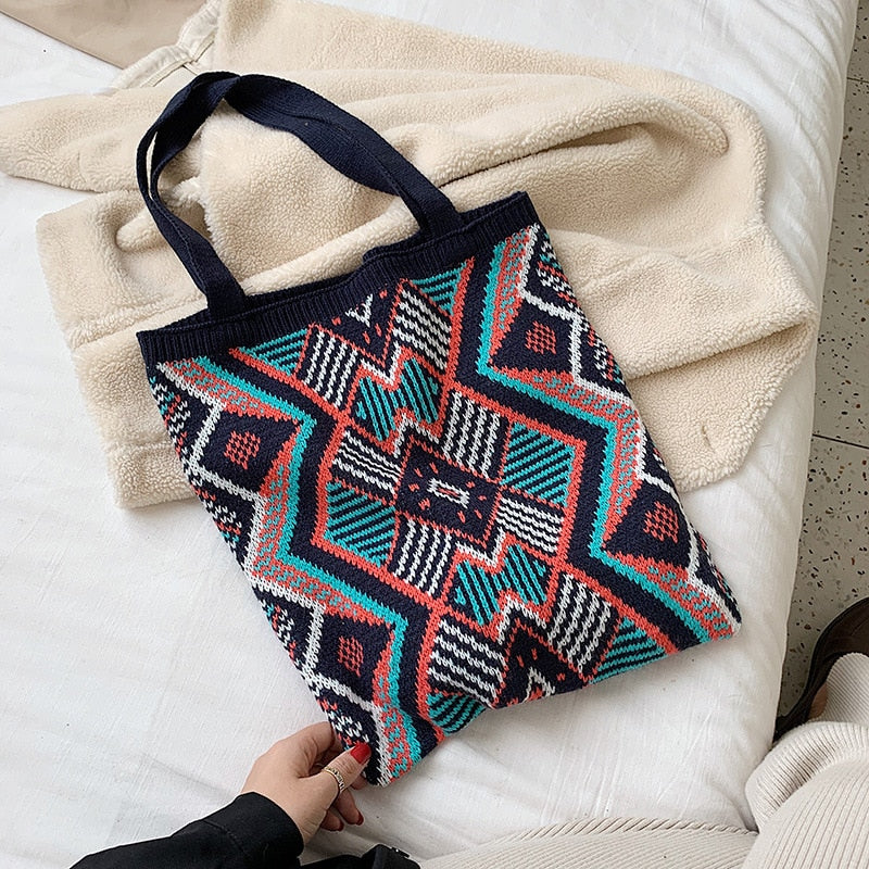 Boho Chic Crochet Tote Bag - Top Boho