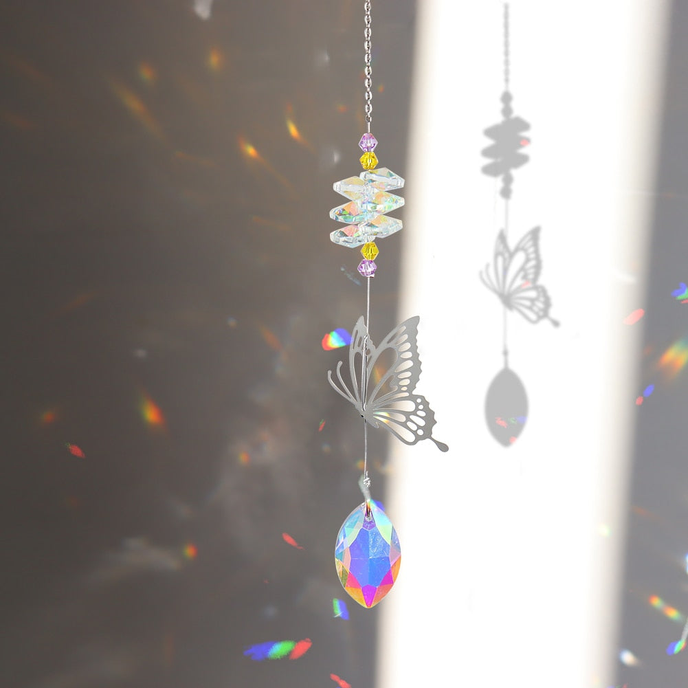 Crystal Wind Chime Rainbow Prisms Pendant - Top Boho