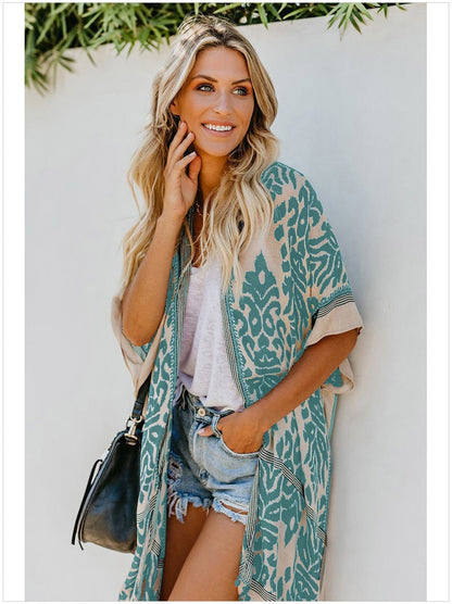 Boho Printed Pattern Cardigan - Top Boho