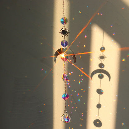 Crystal Wind Chime Rainbow Prisms Pendant - Top Boho