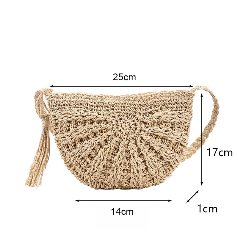 Handmade Woven Straw Beach Bags - Top Boho