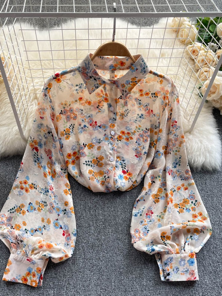 Boho Chiffon Floral Blouse - Top Boho