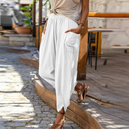 Bohemian Linen Harem Pants - Top Boho