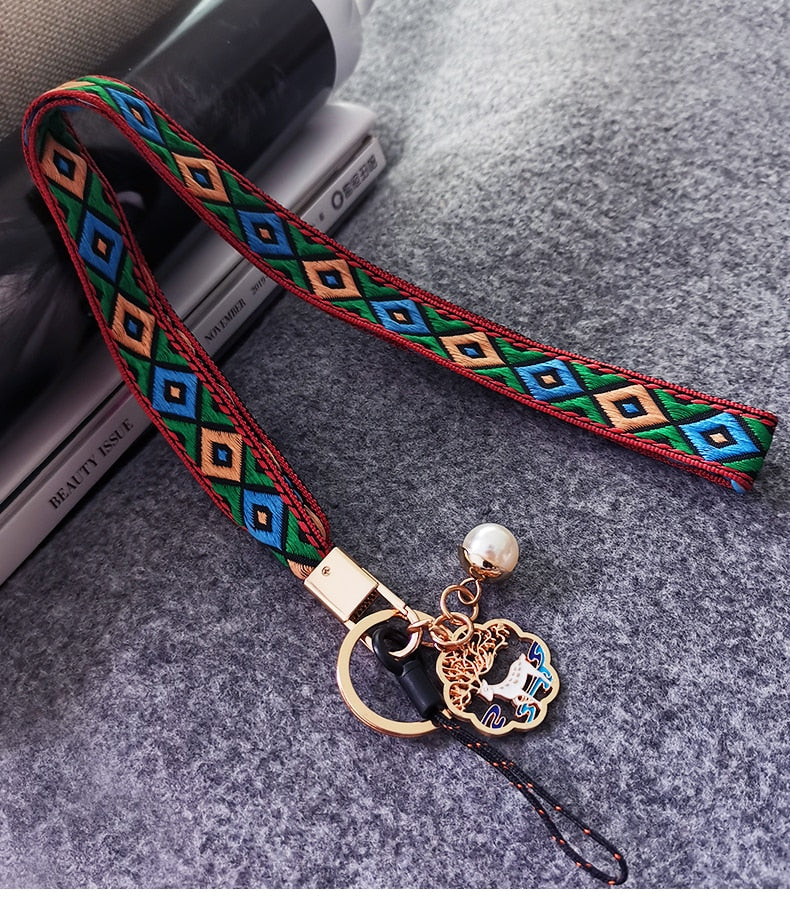 Ethnic Pattern Phone Lanyard - Top Boho